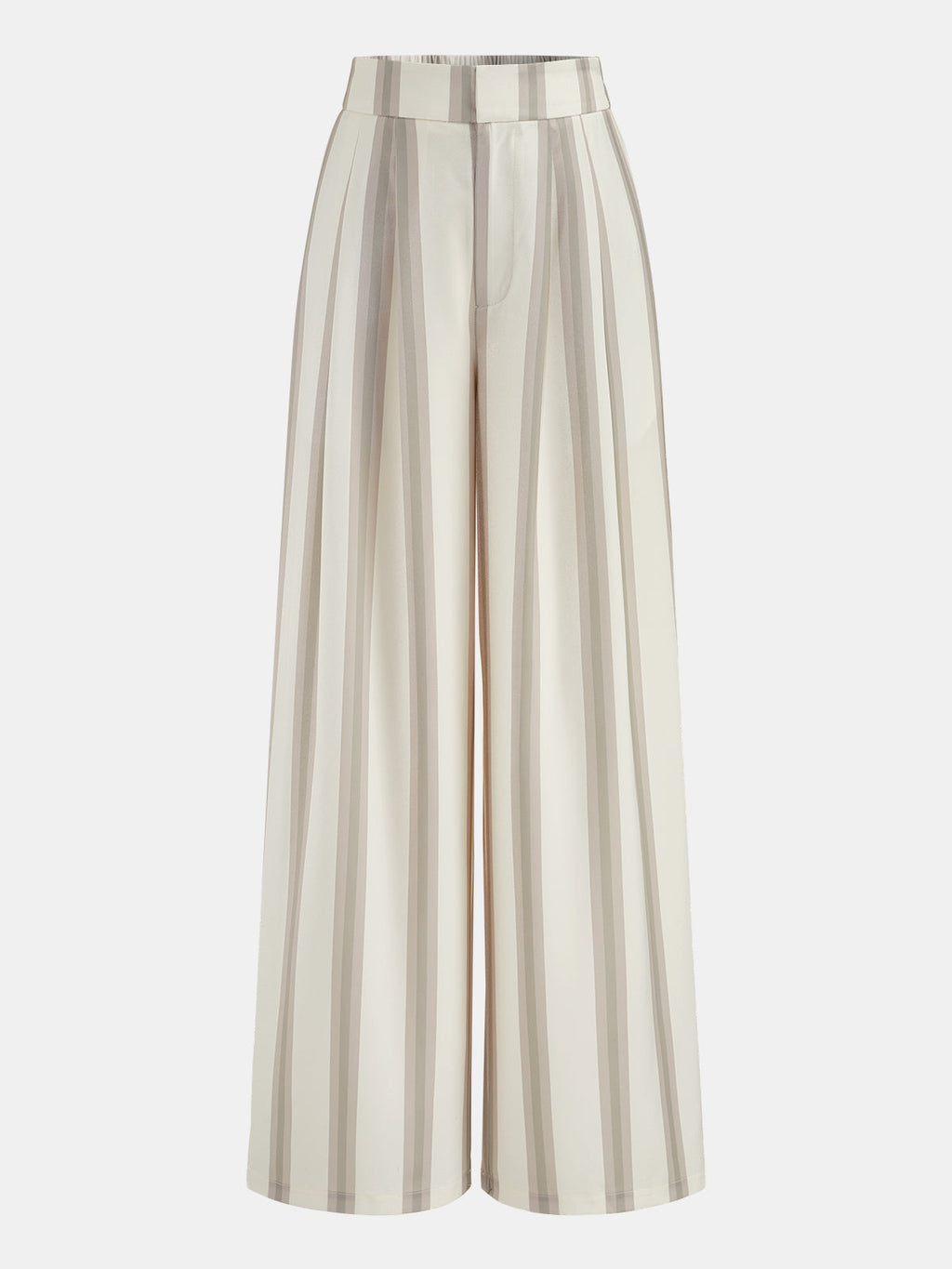 Conjunto de Top Sin Tirantes a Rayas y Pantalón Ancho