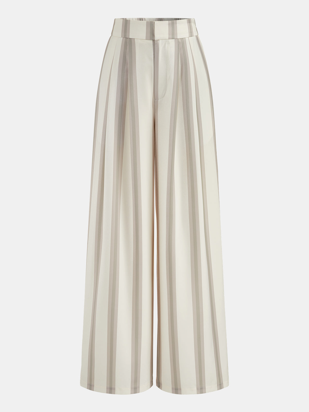 Conjunto de Top Sin Tirantes a Rayas y Pantalón Ancho