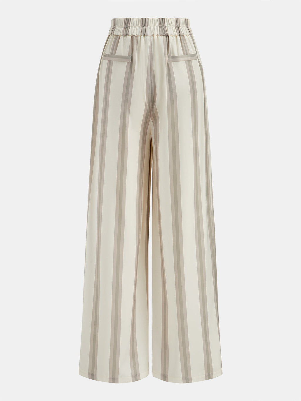Conjunto de Top Sin Tirantes a Rayas y Pantalón Ancho