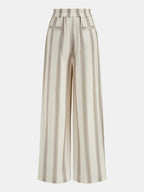 Conjunto de Top Sin Tirantes a Rayas y Pantalón Ancho