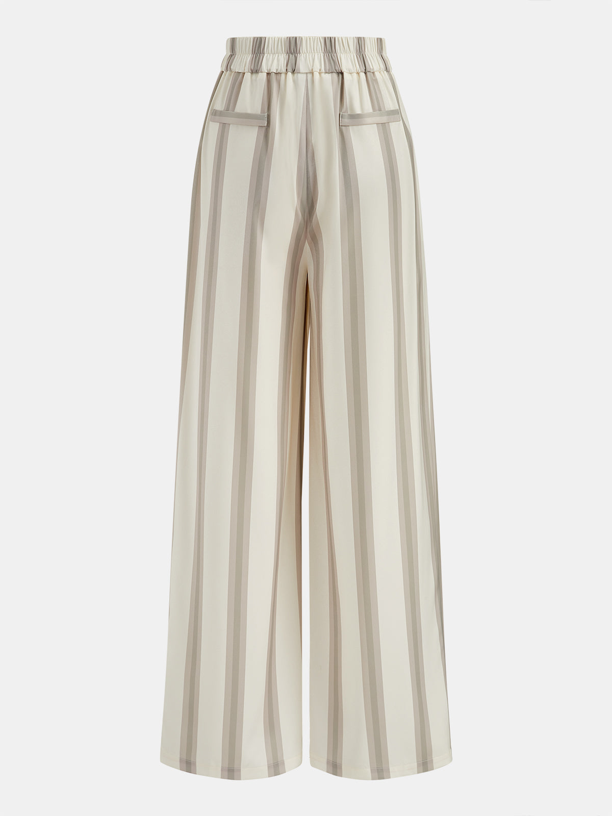 Conjunto de Top Sin Tirantes a Rayas y Pantalón Ancho