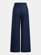 Conjunto de Top Halter Cruzado de Lino y Pantalón