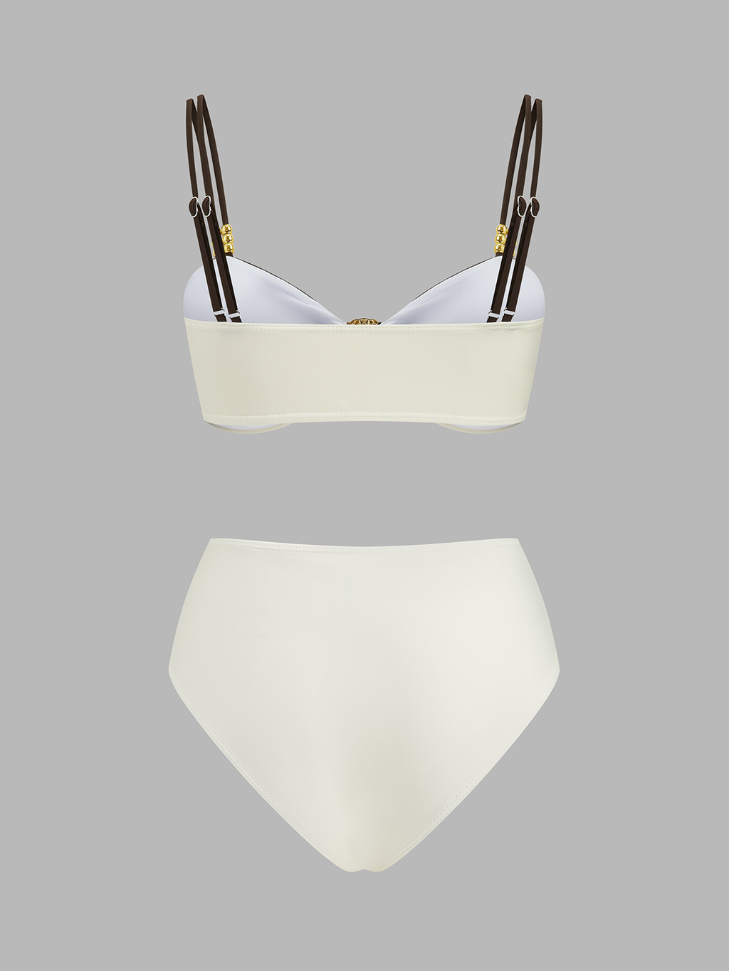 Color Block Shell Accent Bikini Set