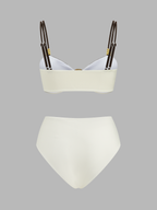 Color Block Shell Accent Bikini Set