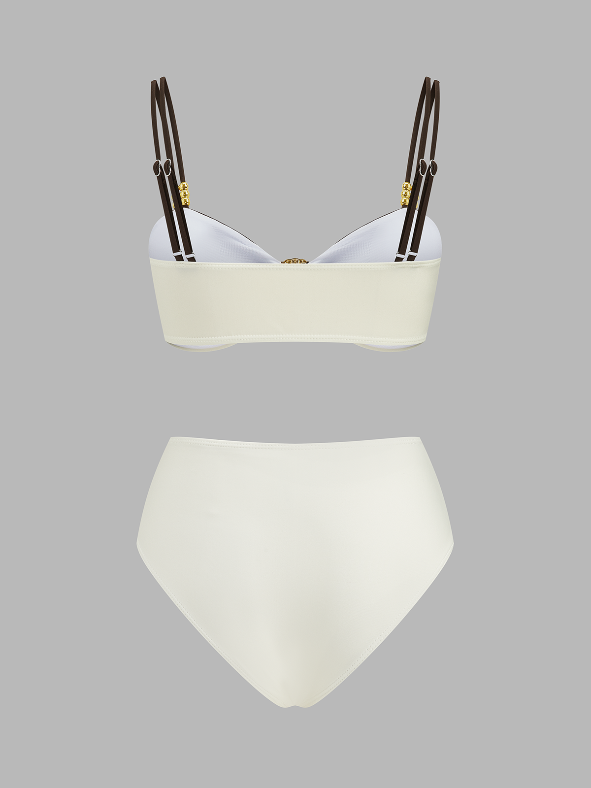 Color Block Shell Accent Bikini Set