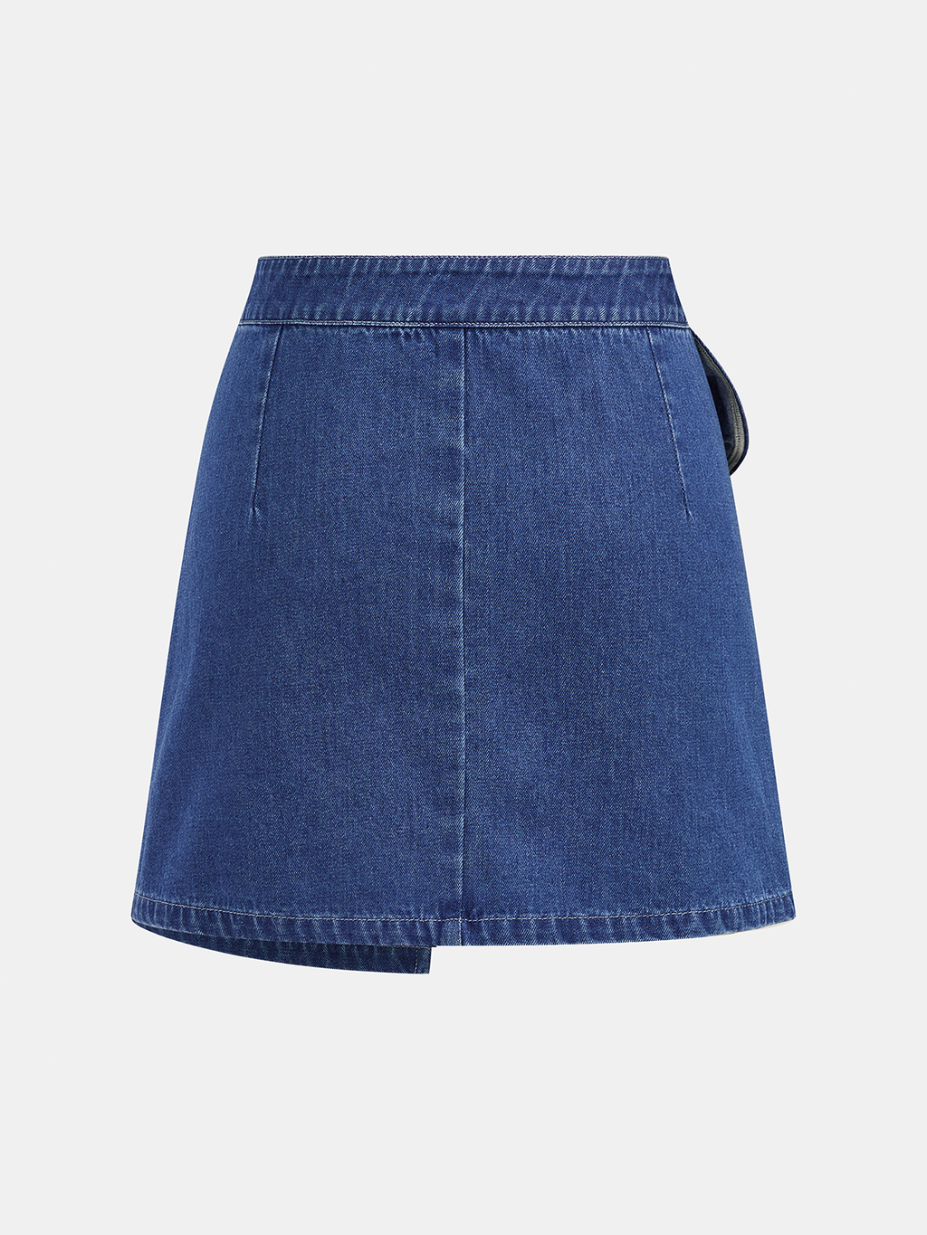 Minifalda de Denim con Detalle de Lazo