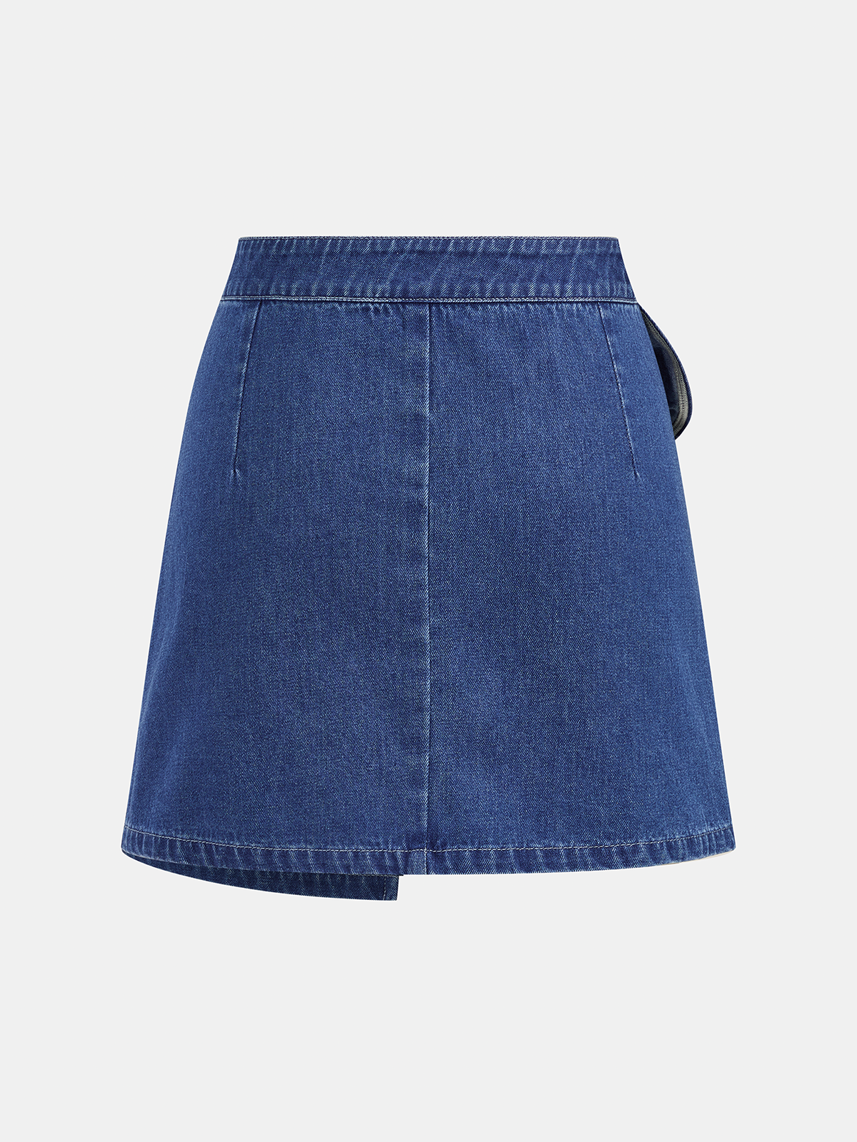 Minifalda de Denim con Detalle de Lazo