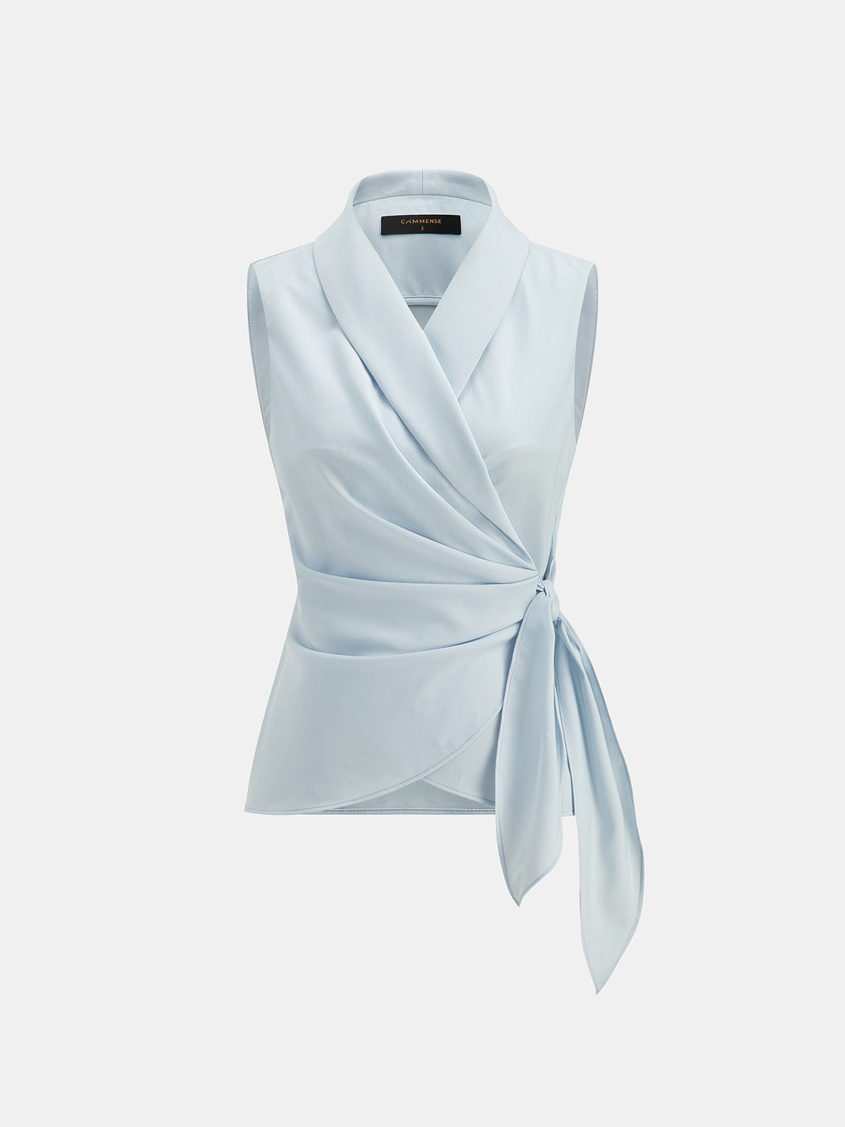 Conjunto de Blusa Sin Mangas con Cintura Anudada y Pantalón