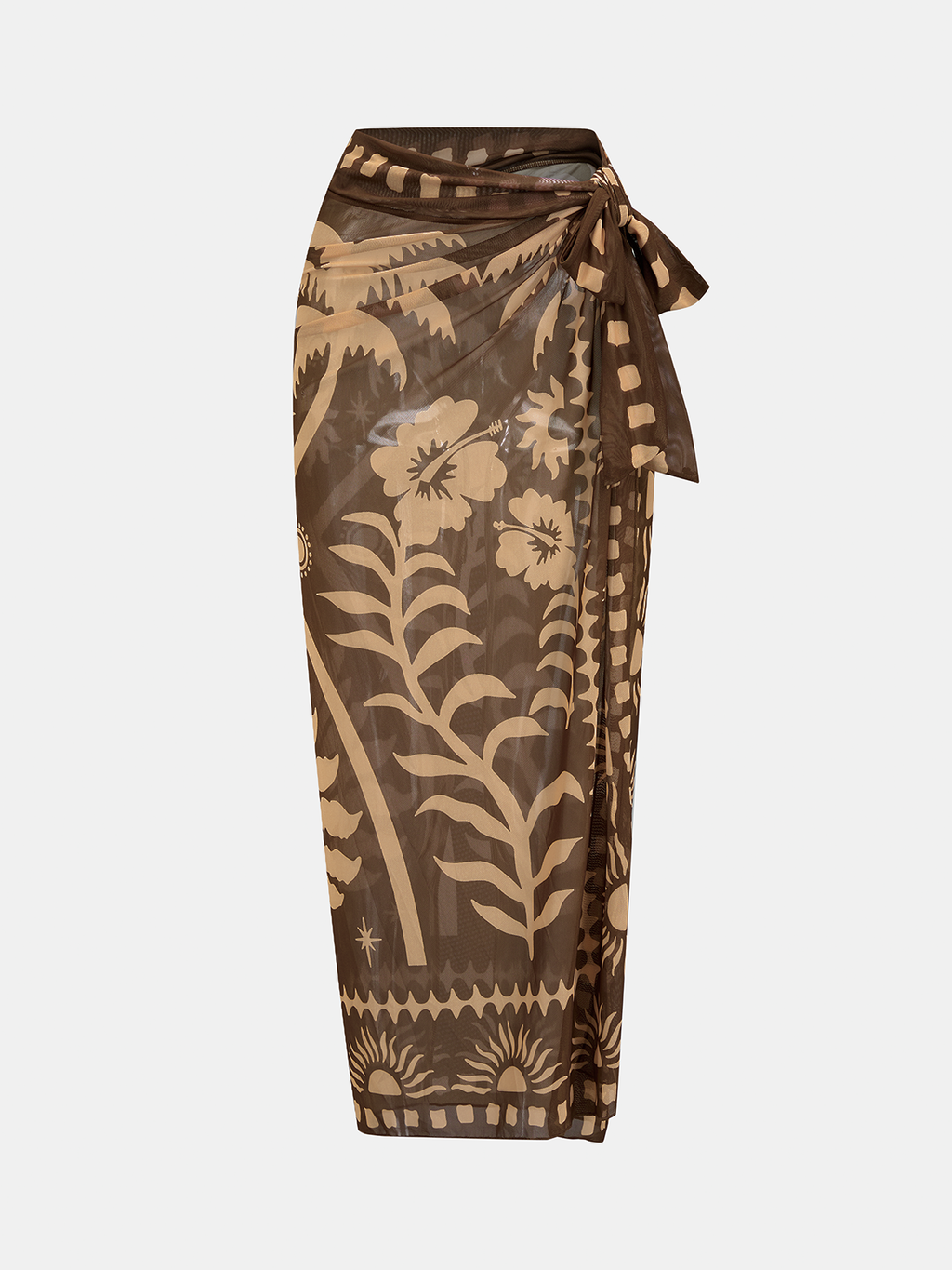 Beaded Textured One Piece Swimsuit & Sarong Set