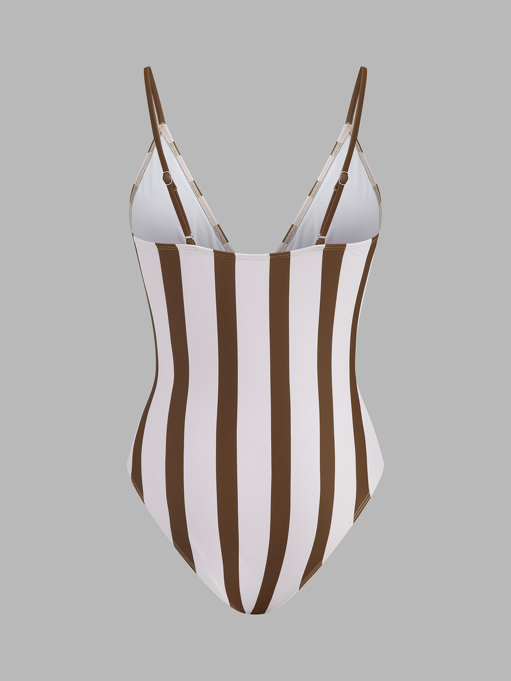 Striped One-Piece Swimsuit & Sarong Set