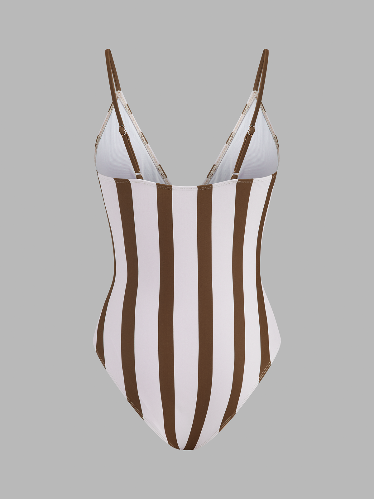 Striped One-Piece Swimsuit & Sarong Set