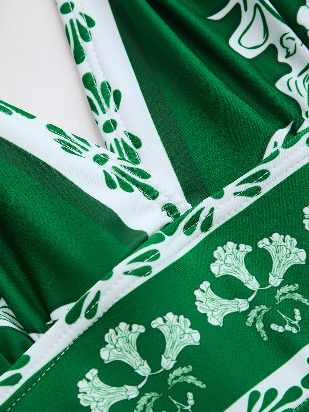 Botanical Print One Piece Swimsuit & Skirt Set