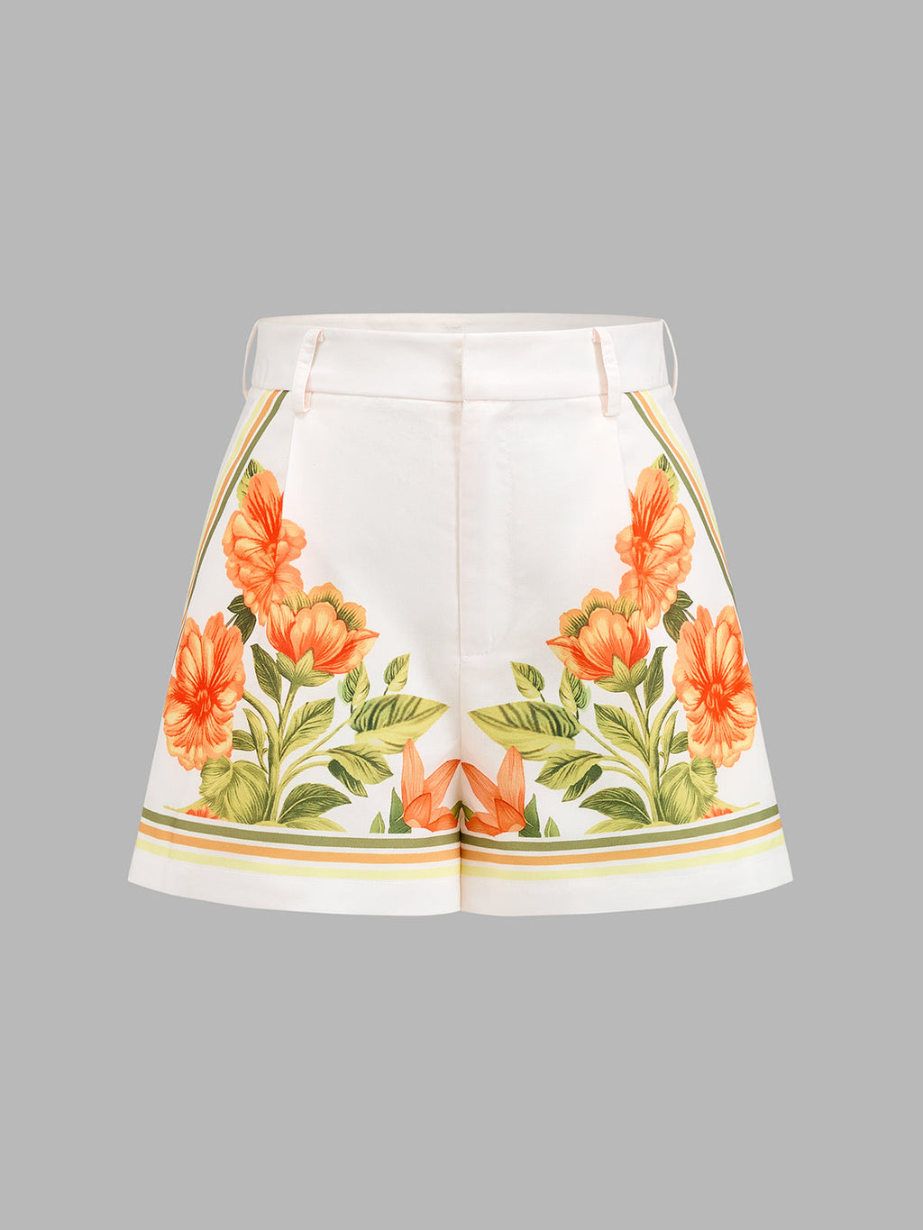 Conjunto de Top Halter y Shorts con Estampado Floral