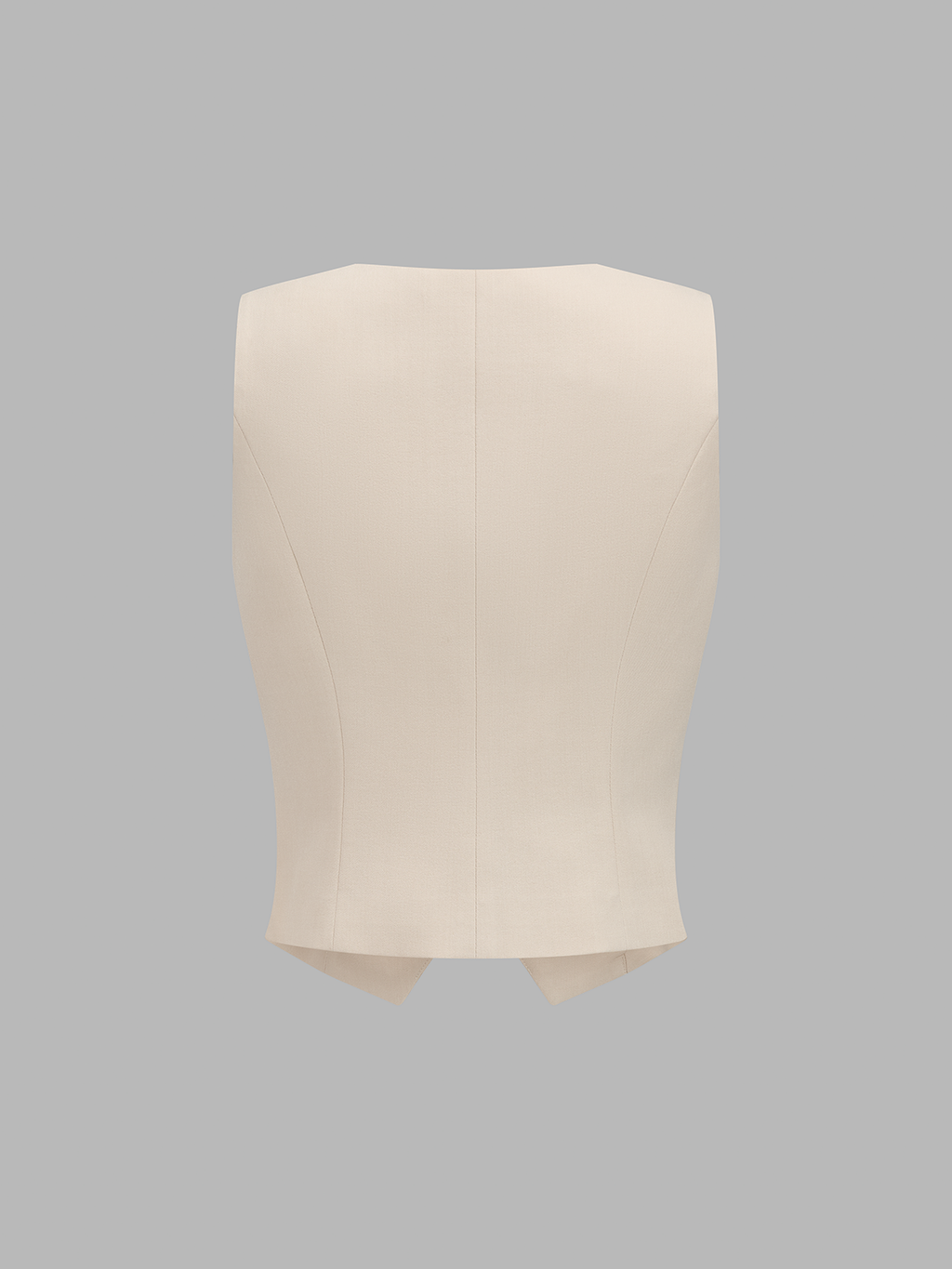 Conjunto de Chaleco Corto Entallado Cuello en V con Botones y Pantalón Ancho