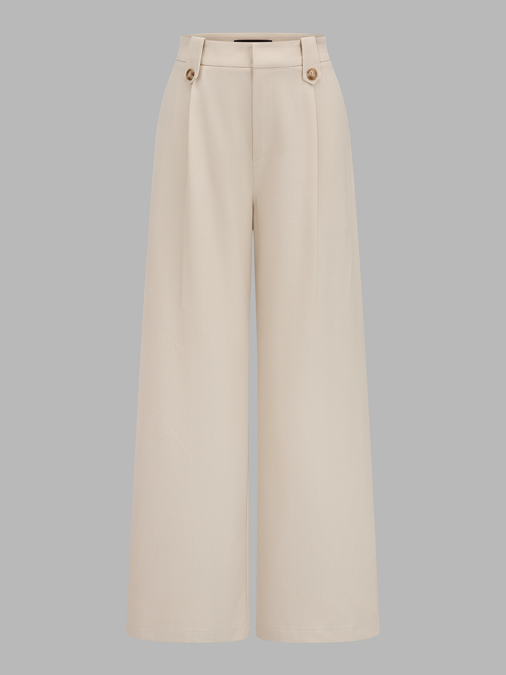 Conjunto de Chaleco Corto Entallado Cuello en V con Botones y Pantalón Ancho