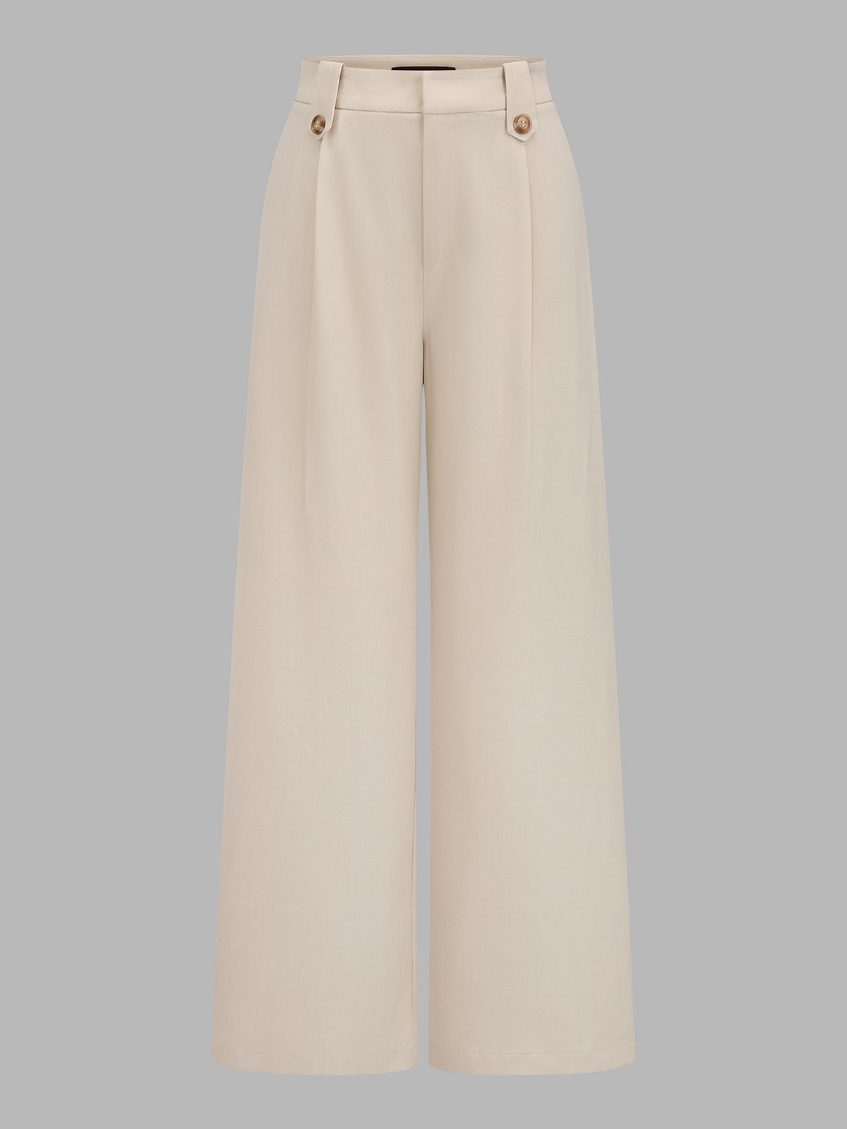 Conjunto de Chaleco Corto Entallado Cuello en V con Botones y Pantalón Ancho