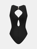 Cutout Metal Accent One Piece Swimsuit