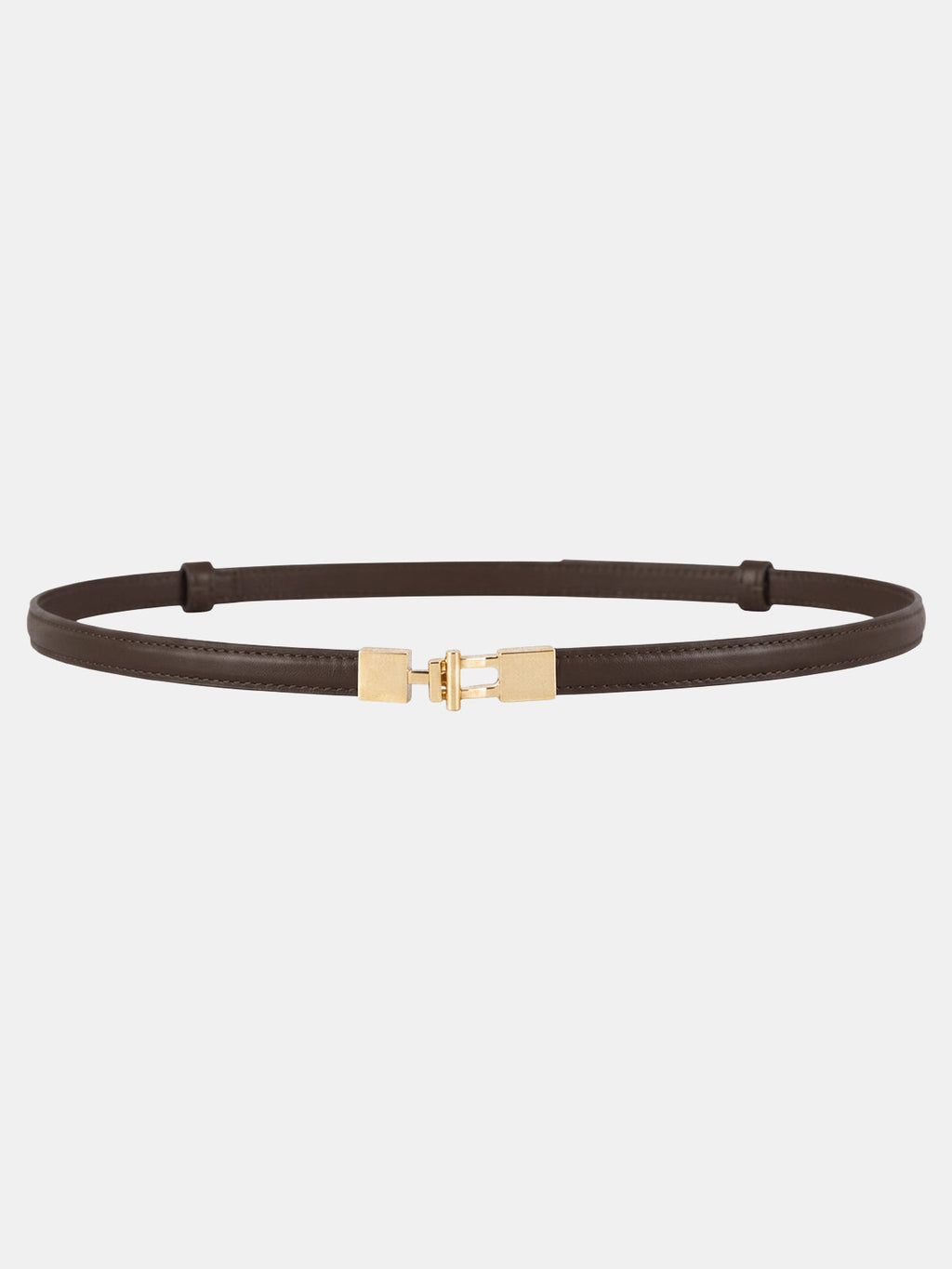 Slim Leather Metal Buckle Belt