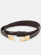 Slim Leather Metal Buckle Belt