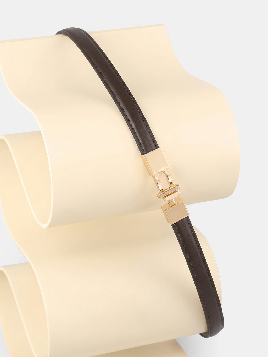 Slim Leather Metal Buckle Belt
