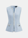 Tailored Tweed Sleeveless Vest