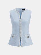 Tailored Tweed Sleeveless Vest