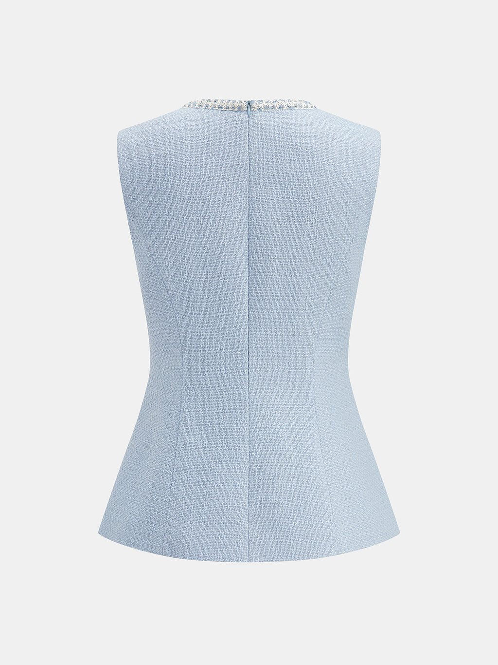 Tailored Tweed Sleeveless Vest
