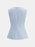 Tailored Tweed Sleeveless Vest