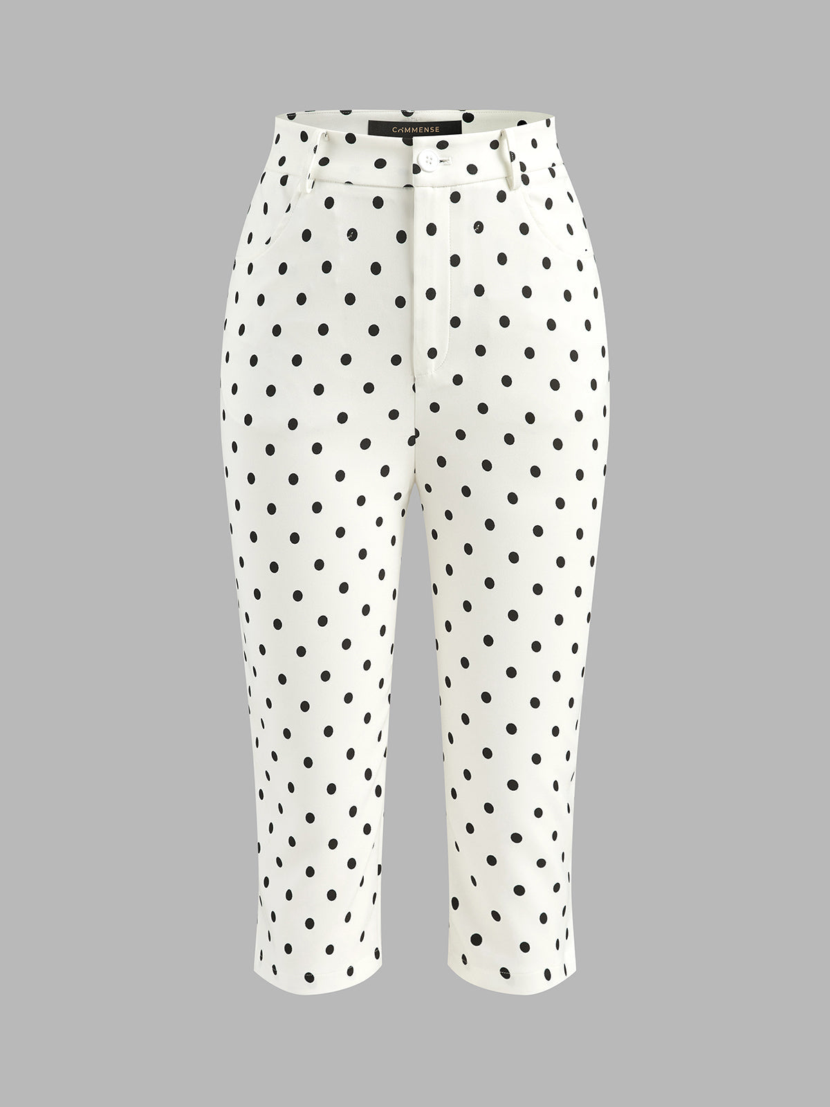 Pantalón Capri Entallado de Cintura Media