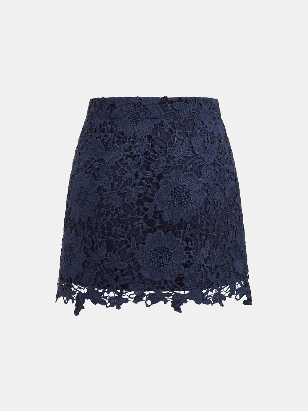 Minifalda de Encaje Guipur Floral