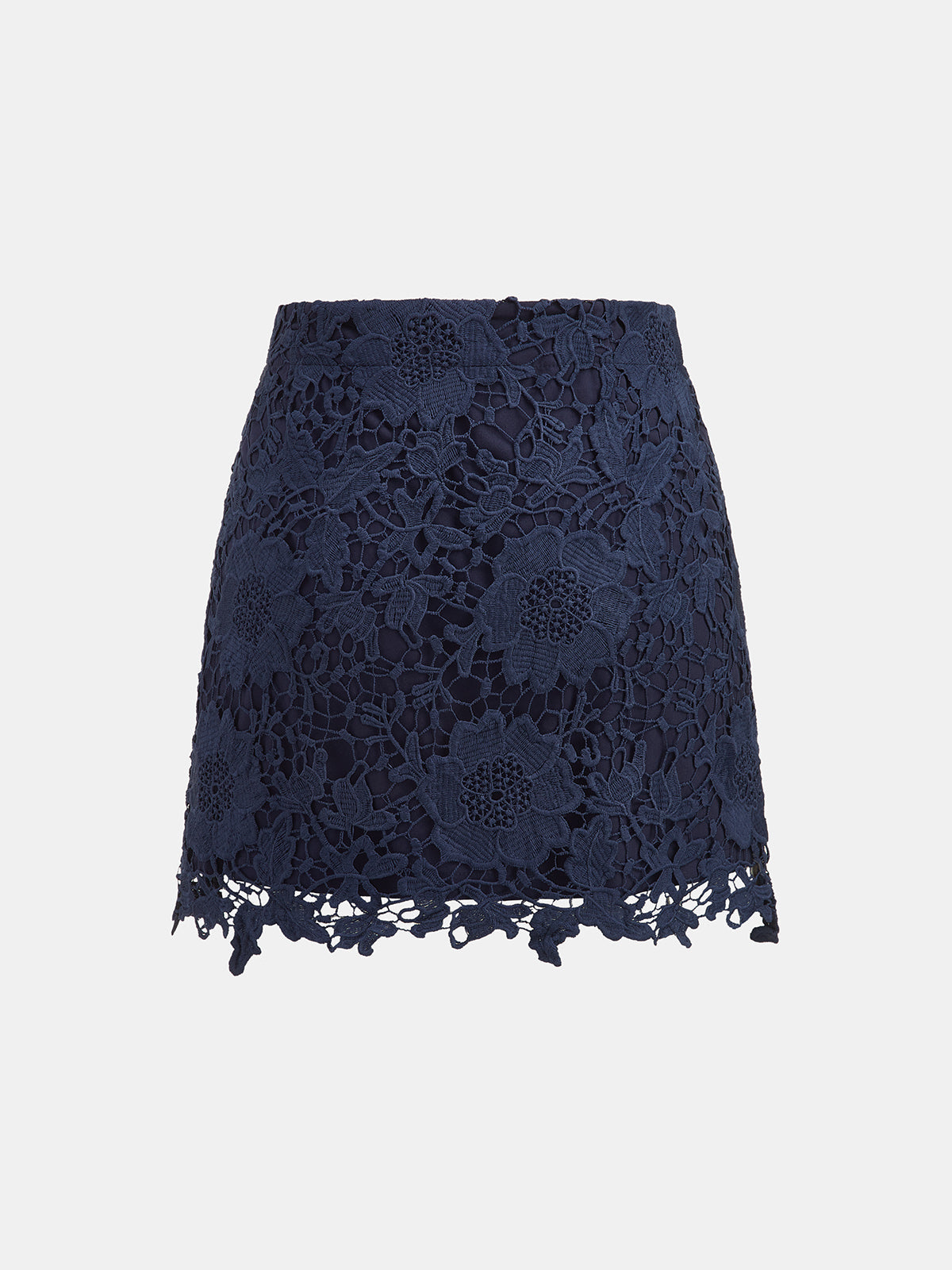 Minifalda de Encaje Guipur Floral