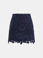 Minifalda de Encaje Guipur Floral