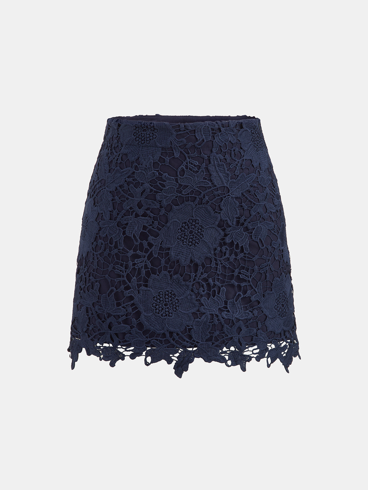 Minifalda de Encaje Guipur Floral