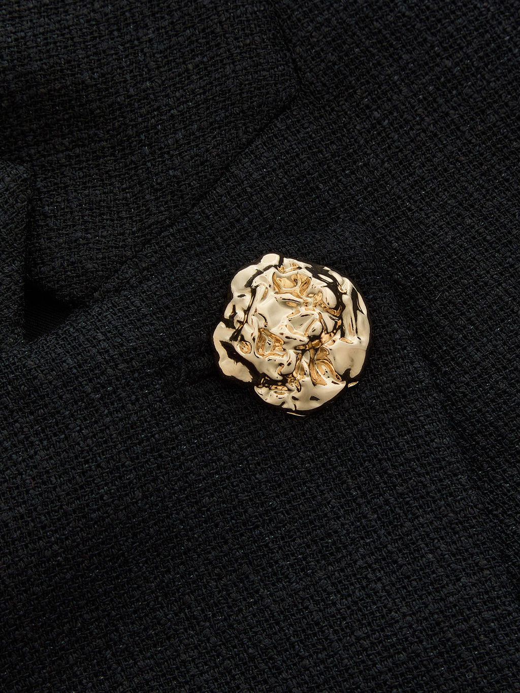 Stand Collar Metal Button Blazer