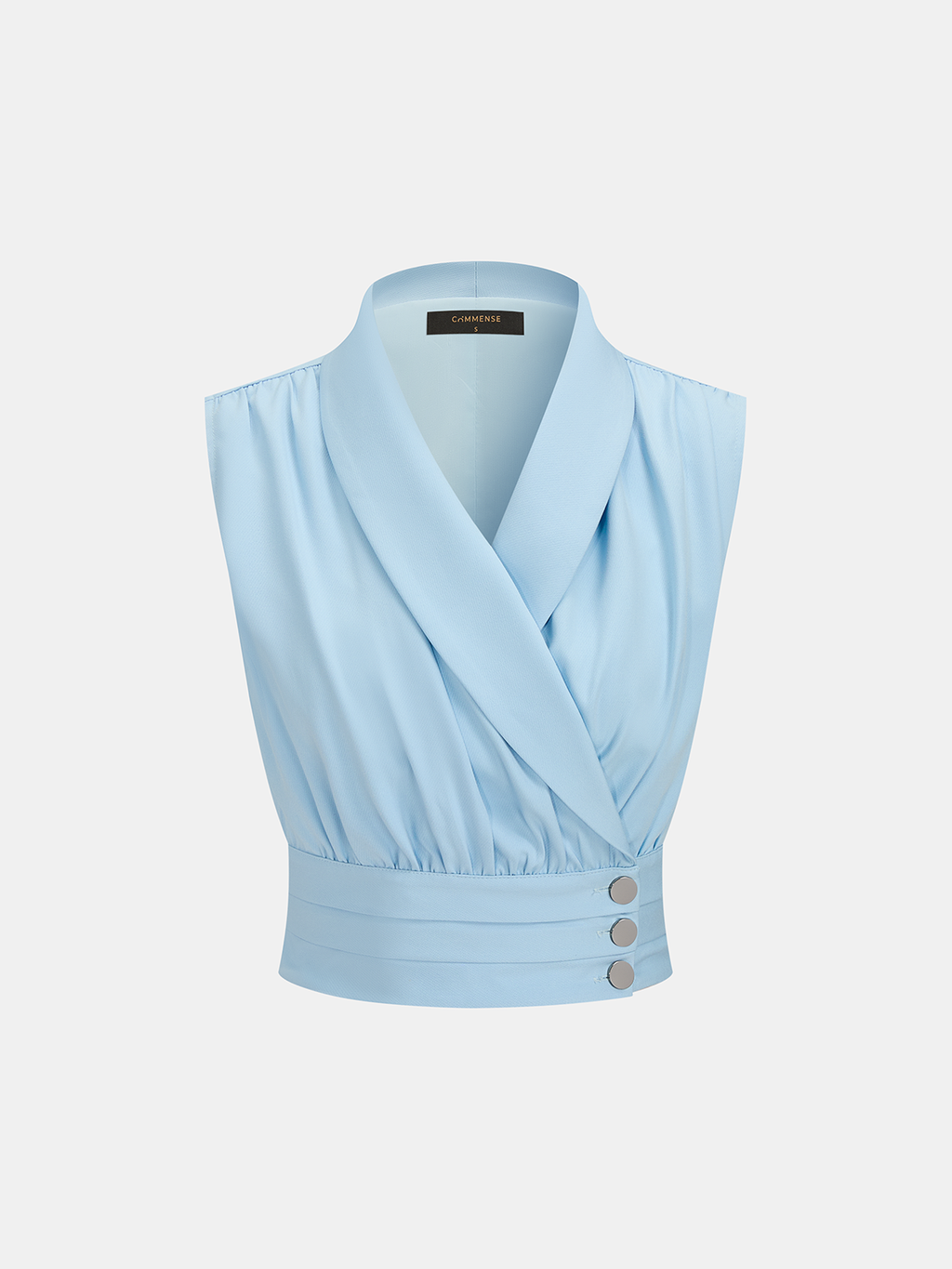 Conjunto de Blazer Entallado Sin Mangas y Pantalón Ancho