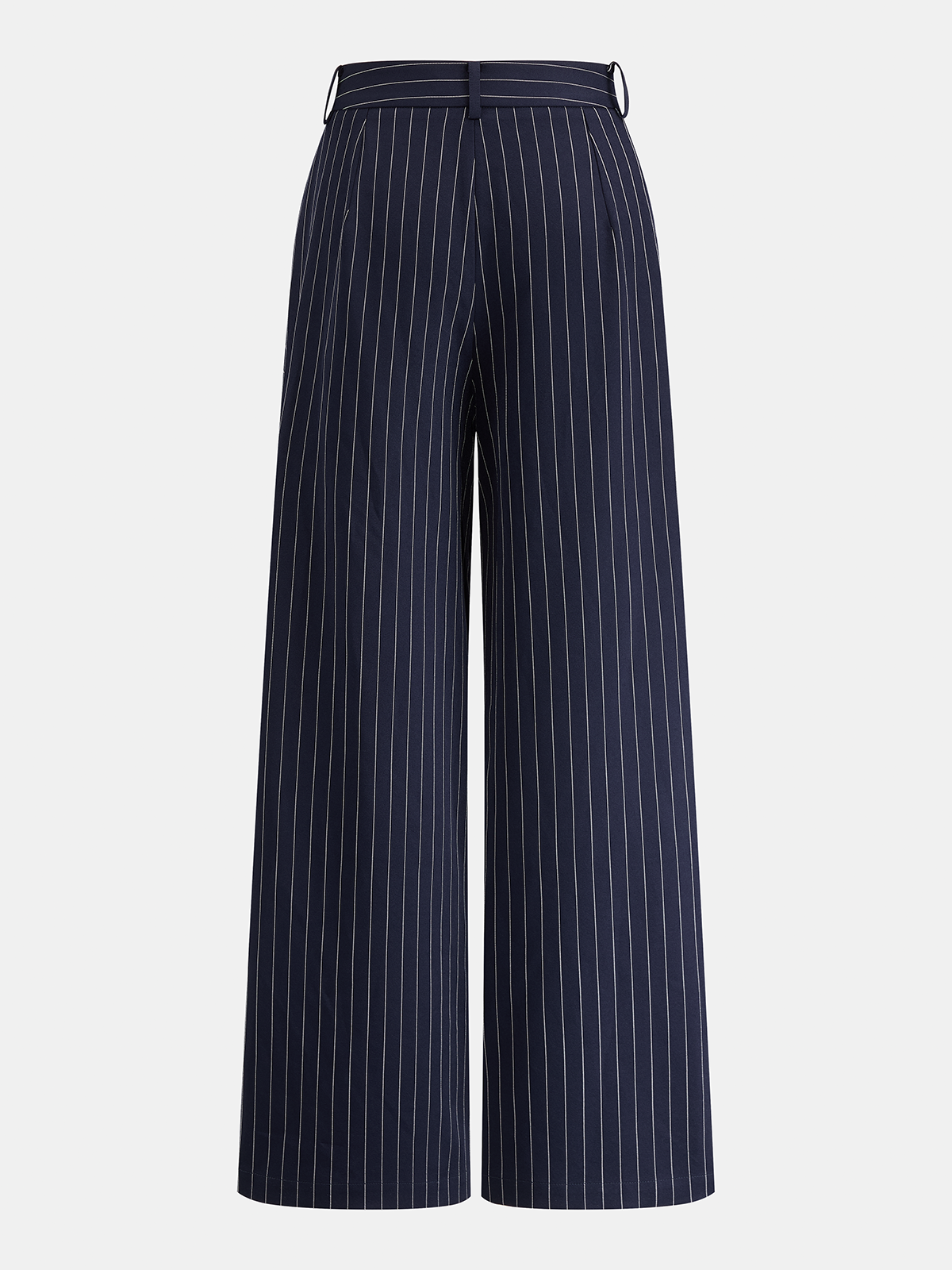 Pantalón Ancho de Raya Diplomática con Superposición Cruzada