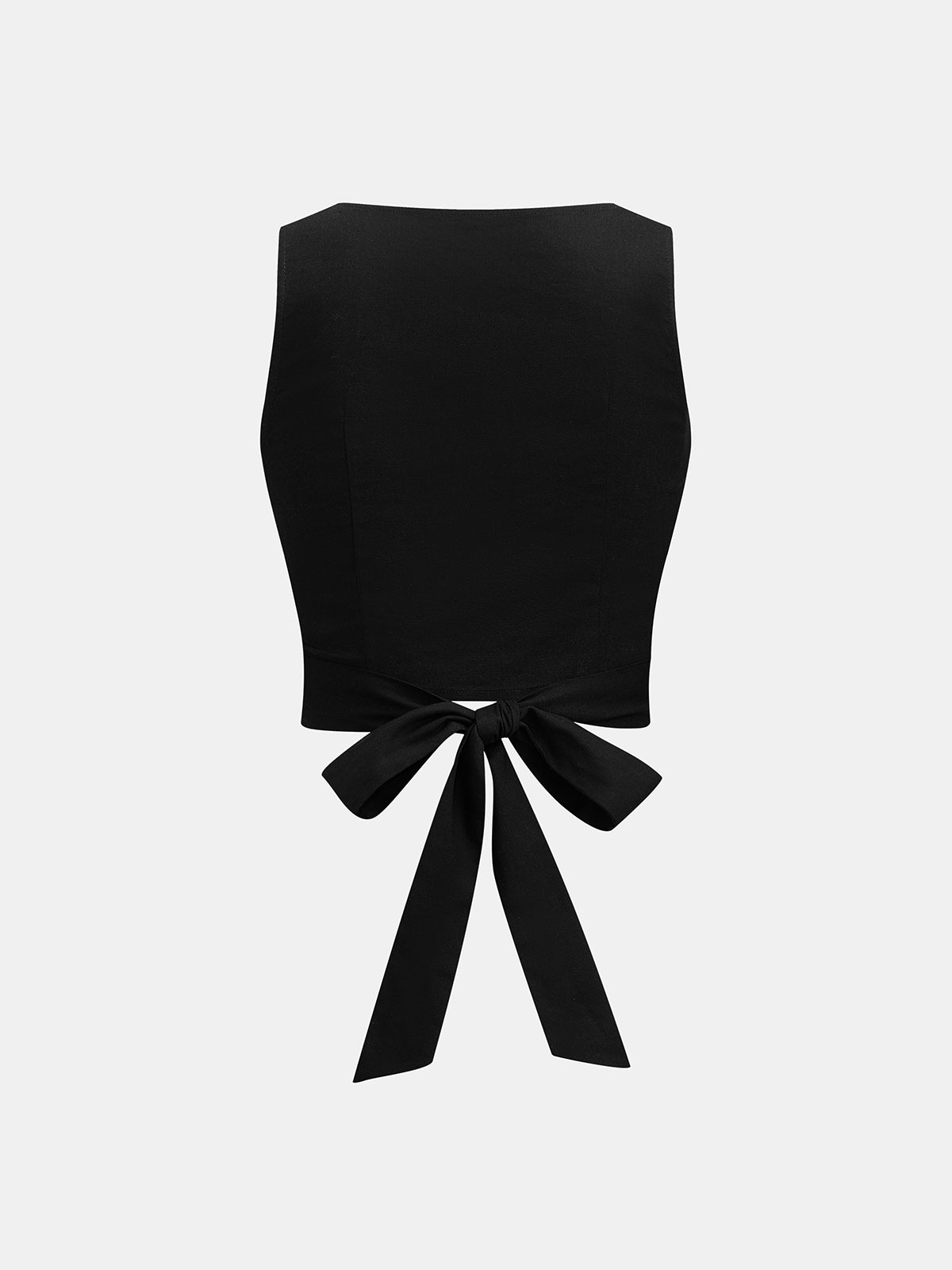 Conjunto de Top con Lazo Trasero y Pantalón Ancho de Lino