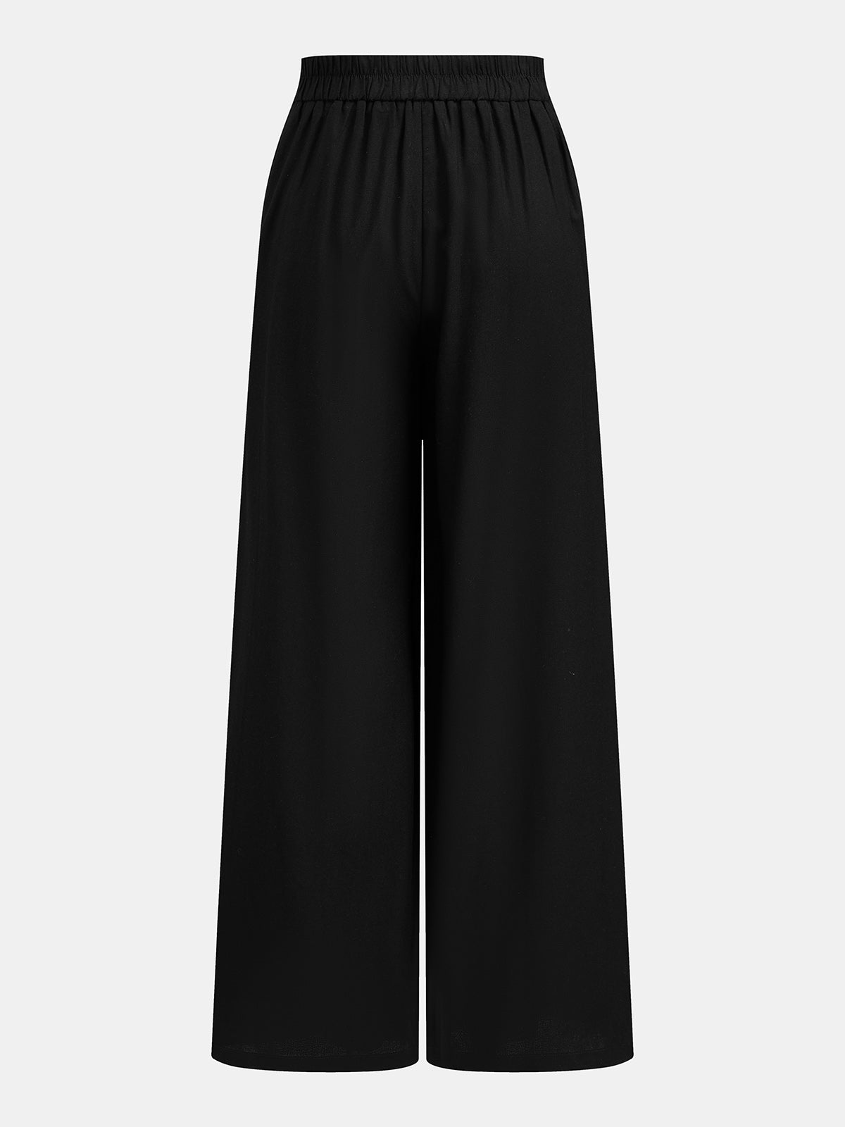 Conjunto de Top con Lazo Trasero y Pantalón Ancho de Lino