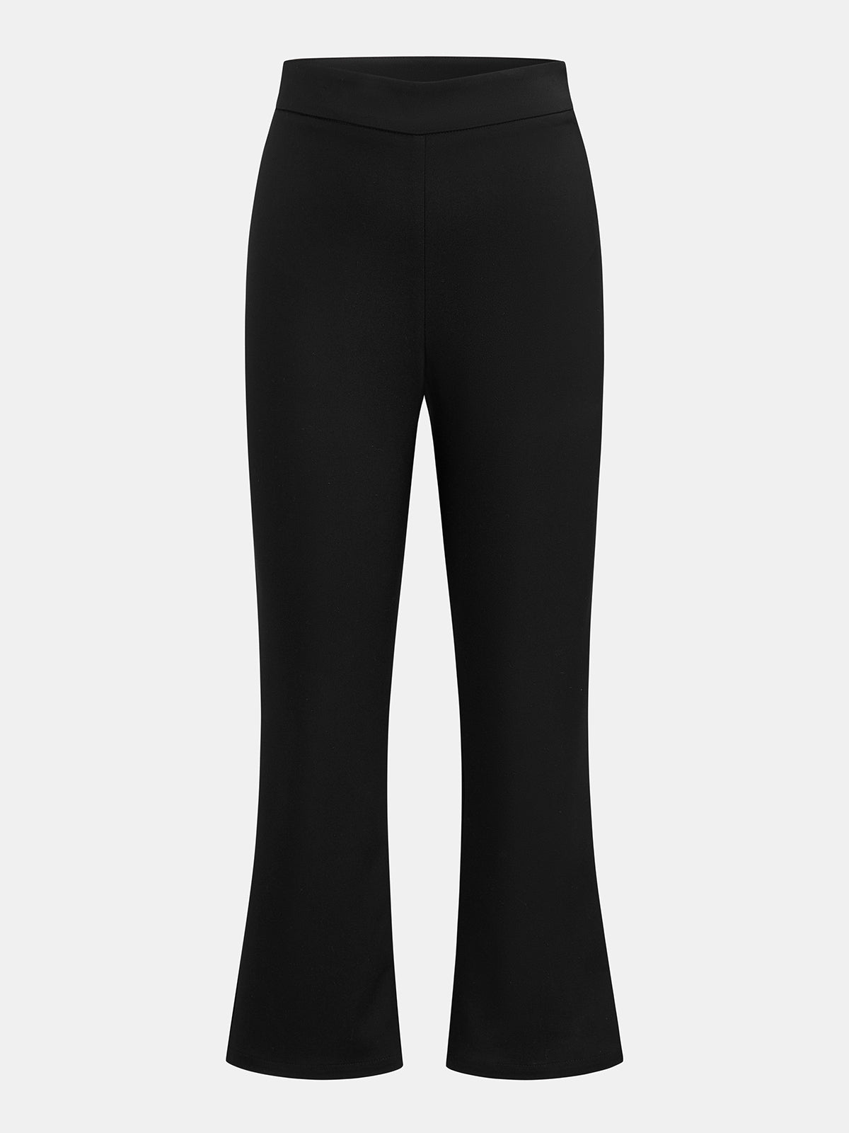 Pantalón Capri Acampanado Elástico de Cintura Media