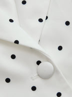 Classic Polka Dot Tailored Office Blazer