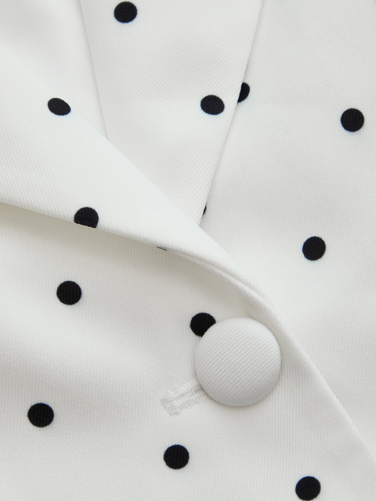 Classic Polka Dot Tailored Office Blazer