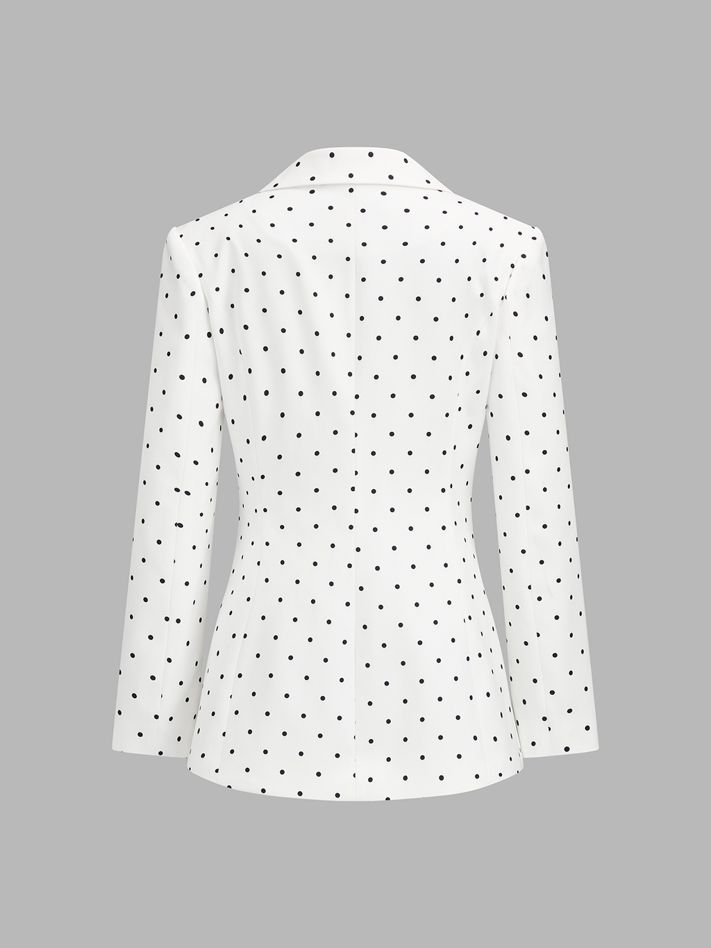 Classic Polka Dot Tailored Office Blazer