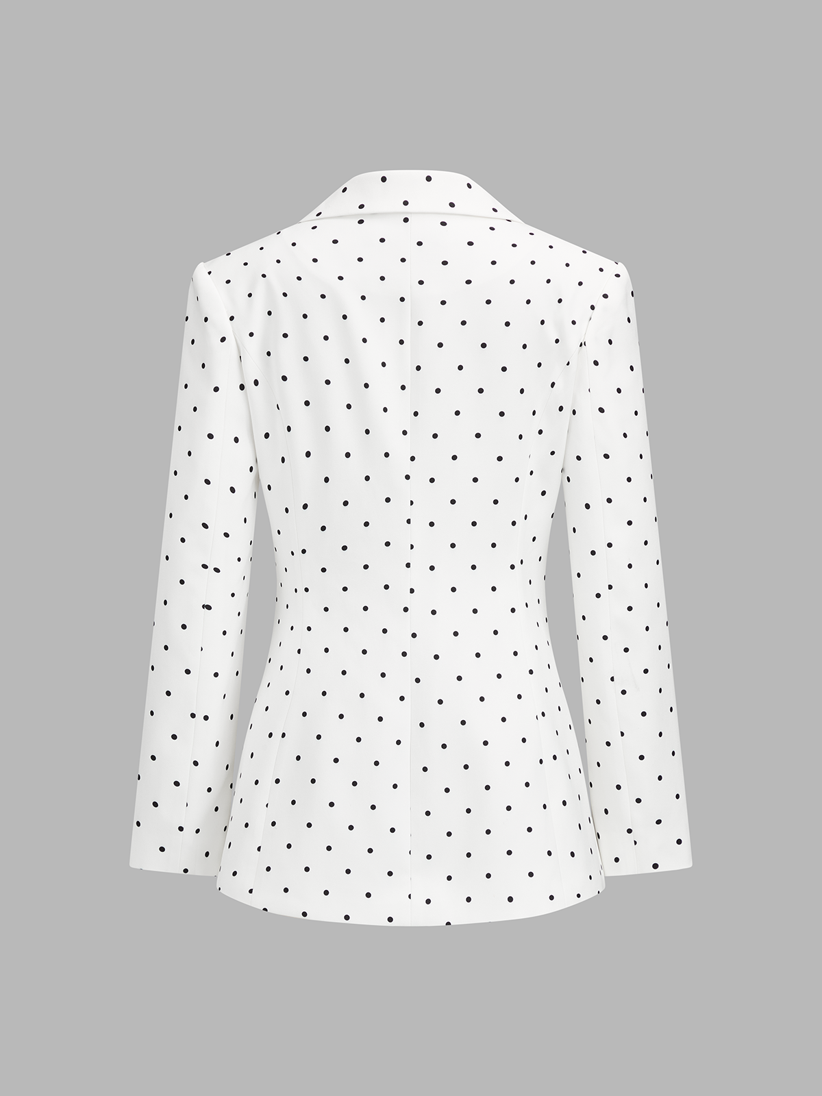 Classic Polka Dot Tailored Office Blazer