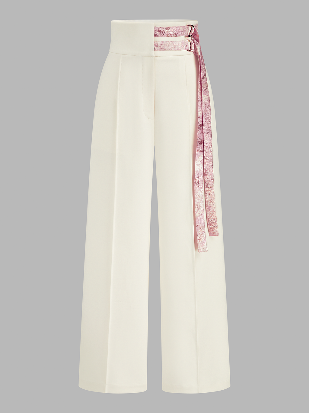 Conjunto de Top Corto de Jacquard Sin Mangas y Pantalón
