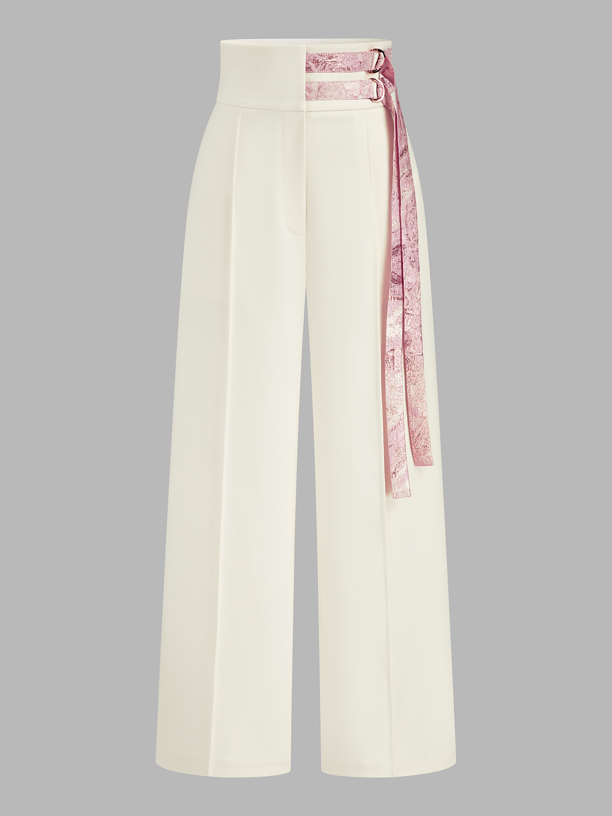 Conjunto de Top Corto de Jacquard Sin Mangas y Pantalón