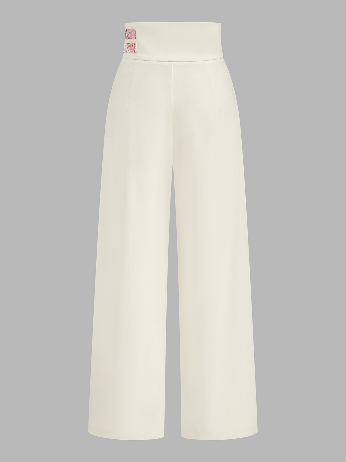 Conjunto de Top Corto de Jacquard Sin Mangas y Pantalón