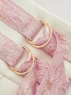 Conjunto de Top Corto de Jacquard Sin Mangas y Pantalón