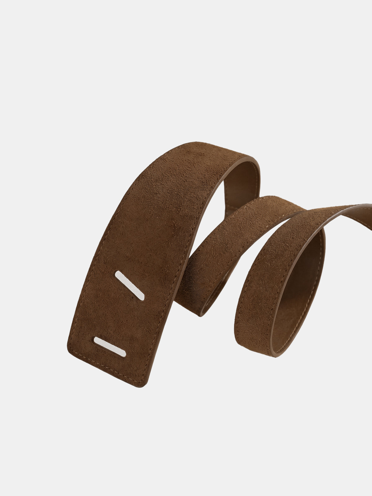 Wide Suede Effect Knot Buckle Belt