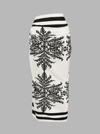 Baroque Print One-Piece Swimsuit & Sarong Set