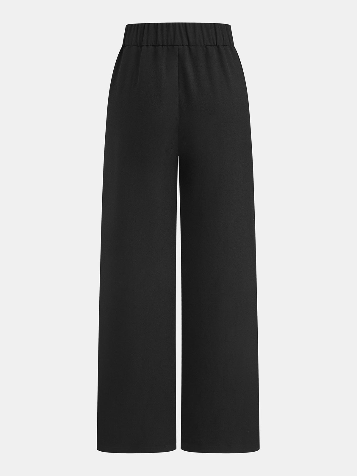Pantalón Recto con Costura Frontal y Detalle de Barra Metálica
